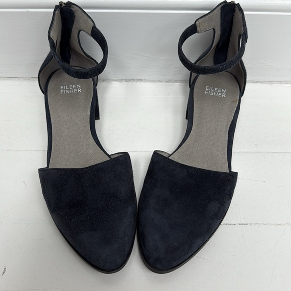 NWOT Eileen Fisher Navy Suede Women's Shoes - Picture 4 of 11